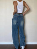 Back To School Joskaa Denim Blue Jeans Women 90s Streetwear Vintage Baggy High Waist Wide Leg Do Old Slouchy Jeans Hip Hop Causal Mujer Pants