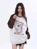 Black Friday Joskaa Kawaii Cat Print Sweatshirt Kitty Graphic Long Sleeve Tops Anime Oversized Hoodie Cutecore Autumn Winter Clothes Women