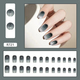 Joskaa Christmas manicure   Fall nails back to school R681-R760 High Appearance False Nails 24pcs Per Box Detachable and Wearable Fake Nails Equipped with Glue