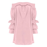 Joskaa Women Sexy Dress Loose Fit Three Layer Off Shoulder Ruffled Long Sleeved Fashionable Casual Dresses For 2025 Fall Plus Size