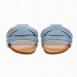 JOSKAA New Fashion Slippers Women Sexy Flat Sandals Casual Ladies Sand Beach Slippers Elegant Fish Mouth Slippers Slippers Women