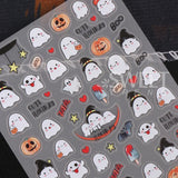 Joskaa 3D Halloween Ghost Skull Nail Art Stickers Cute Pumpkin Spider Web Design Adhesive Cartoon Nail Decals Sliders Decor Manicure