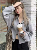 Back To School Joskaa Zip Up Hoodies Women Y2k Streetwear Long Sleeve Casual Crop Tops Solid Lapel Harajuku Coats Autumn Thin Chic Clothes New