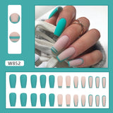 Joskaa Christmas manicure   Fall nails back to school W841- W880 24pcs False Nails Tips with Glitter Design Press on Stick-on Nail Tips for Women and Girls