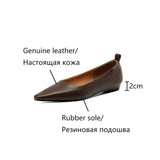 Joskaa NEW Spring/Autumn Women Pumps Genuine Leather Shoes for Women Square Toe Chunky Shoes Low Heel Pumps Slip-on Shallow Soft Shoes