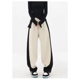 Joskaa American Style Patchwork Harlan Pants Female Y2k Grunge High Waist Wide Leg  Women 2024 New Loose Straight Trousers