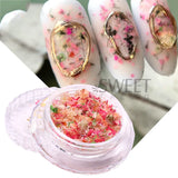 Joskaa Summer Dried Flower Nail Art Decoration 3D Natural Real Floral Sticker UV Polish Pressed Flowers Crushed Accessory Jewelry Decal