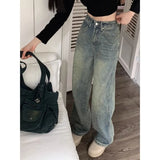 Joskaa Y2k Baggy Wide Leg Jeans Women Vintage Streetwear Washed Denim Pants Grunge Basic Slouchy Blue Trousers Femme Spring