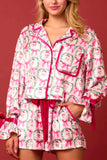 Joskaa Santa Bow Shorts Two-Piece Set Pajamas