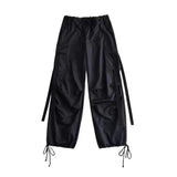 Joskaa Y2k Pink Cargo Pants Women Streetwear Baggy Lace Up Sweatpants Low Rise Hip Hop Trousers Korean Style Pantalones Summer