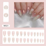 Joskaa Christmas manicure Fall nails back to school W821 Sweet and Cool False Nails in Galaxy, Moon, Sun and Stars with Round and Almond Shaped Tips for Women