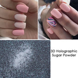 Joskaa Black White Holographic Glitter For Nails Design Sugar Powder Iridescent Snow Velvet Dipping Powder Pigment Decoration LYMN01-08