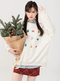 Black Friday Joskaa Snowman Graphic Print Hoodie Christmas Kawaii Oversized Women's Sweatshirts Long Sleeve Cutecore Winter Clothes New