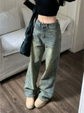 Joskaa Y2k Baggy Wide Leg Jeans Women Vintage Streetwear Washed Denim Pants Grunge Basic Slouchy Blue Trousers Femme Spring