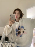 Black Friday Joskaa Harajuku Cat Print Hoodies Women Y2k Aesthetic O Neck Pullover Cutecore Long Sleeve Girl Tops Japanese Kawaii Sweatshirt