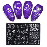 Joskaa Nail Art Stamping Plate Butterfly Feather Designs Geometry Flower Drawing Printing Stamp Templates Nail Charm Mold Stencil Tools