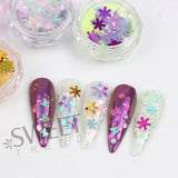 Joskaa Iridescent Snowflakes Nail Glitter Sequins Mixed AB Chunky Paillette Winter Slices Spangles DIY Decoration Manicure Flakes LYS47