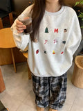 Black Friday Joskaa Snowman Graphic Print Hoodie Christmas Kawaii Oversized Women's Sweatshirts Long Sleeve Cutecore Winter Clothes New