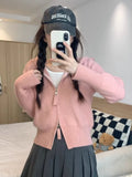 Black Friday Joskaa Double Zipper Cropped Knitwear Basic Zip Up Hooded Knitted Cardigan Slim Long Sleeve Sweaters for Women Winter Clothes