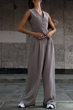 Joskaa Sleeveless Vest Top Long Pants Two-Piece Set