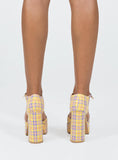 Joskaa Chabert Platform Heels Yellow / Check