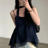 Joskaa 2000s Aesthetic Sleeveless Solid Tops Hot Girls Korean Fashion Sweet Tank Top Summer Casual Basic Pure Color Camis Woman Chic