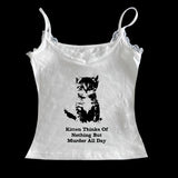 Joskaa Printed tank casual animal pattern chic sexy Y2K crop tops urban beauty mood girl's Harajuku aesthetic fashion women's suspender