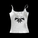 Joskaa Gothic Vintage Punk Aesthetic Women's Bandeau Tops Harajuku Y2K Emo Girls Crop Tops Sexy Slim Chic Fashion Sleeveless Streetwear