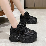 Joskaa 2024 New Black Chunky Platform Sneakers