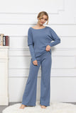 Joskaa Solid Color Long Sleeve Casual Set