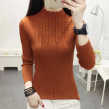 Joskaa Casual Autumn Winter Women Sweaters Turtleneck Long Sleeve Thick Warm Pullovers Fashion Korean Knitwears Basic Jumpers 2025