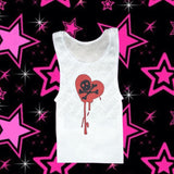 Joskaa Gothic Y2K Women Tank Tops Hip Hop Rock Vintage Slim Crop Tops Streetwear 90s Vintage Hip Hop Camisole Tide Grunge Skull Singlet