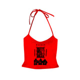 Joskaa Y2K Punk Rock Aesthetic Harajuku Retro Casual Tank Tops Gothic Emo Girls Sleeveless Crop Tops Sexy Chic Slim Fashion Streetwear