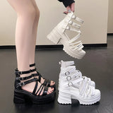 Joskaa 2024 New Chunky Heel Gladiator Sandals