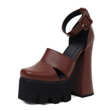 Joskaa 2024 New Chunky High Heel Sandals