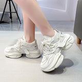 Joskaa 2024 New Cute White Platform Sneakers