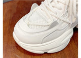 Joskaa 2024 New Cute White Platform Sneakers