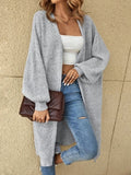 christmas outfit Joskaa New Women's Solid Color Sweater Cardigan Long Sweater