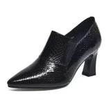 Joskaa 2024 Spring and Autumn New Fashion Pointed Outwear Solid Color Versatile Black Large Women's Shoes High Heel Single Shoe Women