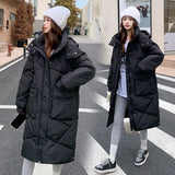 Joskaa 2025 New Winter Jacket Parkas Women White Duck Down Hoodies Puffer Jackets Long Coats Warm Female Casual Windproof Outerwear