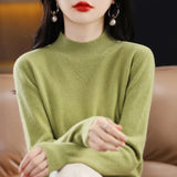 Joskaa Turtleneck Women Sweater Long Sleeve Top Knitted Pullover Fashion Sweater Winter 2025 Basic Jumper Female Soild Sweaters