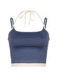 Joskaa Contrast Color Tie Up Cami Top