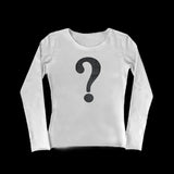 Joskaa Gothic long sleeve top question mark double-sided pattern all-match Y2K top rock aesthetic grunge punk casual hop womens t-shirt