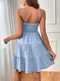 Joskaa hoco dresses Smocked Square Neck Mini Cami Dress