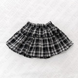 Joskaa Gothic punk rock aesthetic Y2K Harajuku women's mini skirt casual slim fit chic plaid bottoms American retro emo girl streetwear