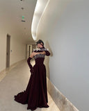 Joskaa Customized Sparkle Sexy Velour Pleat Beading Sequined Flower A-line Strapless Long Dresses Bespoke Occasion Dresses Modern Style (PRE-ORDER)