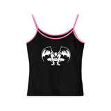 Joskaa Gothic Vintage Punk Aesthetic Women's Bandeau Tops Harajuku Y2K Emo Girls Crop Tops Sexy Slim Chic Fashion Sleeveless Streetwear