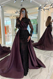 Joskaa Luxury Lace Embroid Greem Prom Dress Sexy Mermaid فساتين السهرة With Detachable Tail Sequins Embroid Vestidos De Noche-(PRE-ORDER)