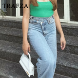 thanksgiving outfit Joskaa 2024 Autumn Winter Casual Women Jeans Fashion Streetwear Vintage Pockets Tierred High Waist Chic Ladies Long Denim Pants