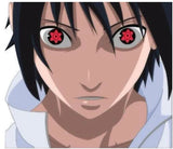 Joskaa Cosplay NARUTO Uchiha Sasuke Hexagram Shalingan Red Prescription Colored Contact Lenses